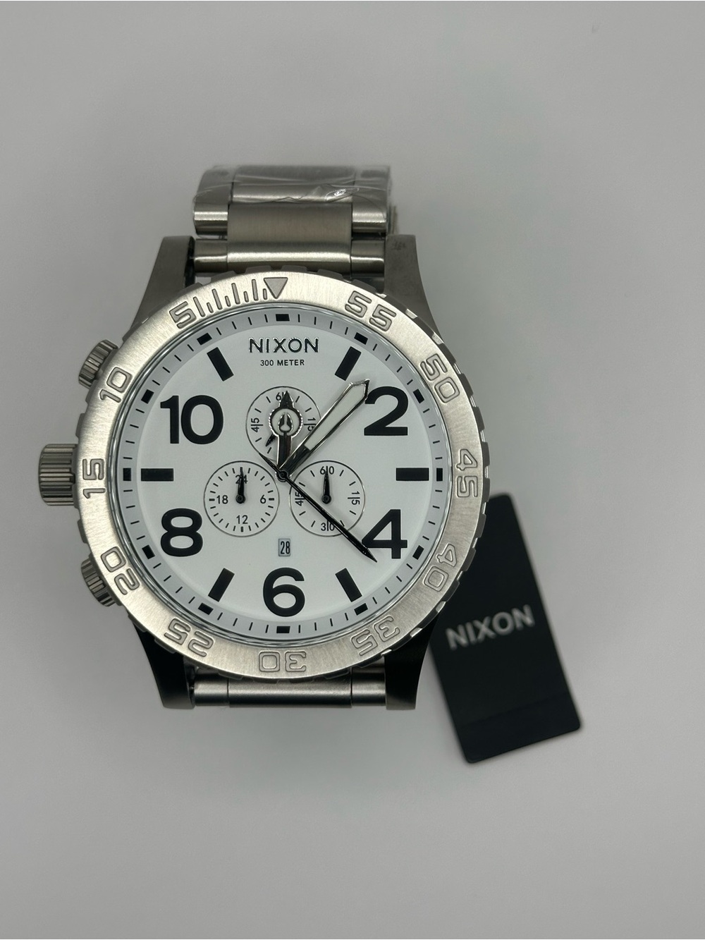 NIXON CHRONO 5130 SILVER NEW IN BOX